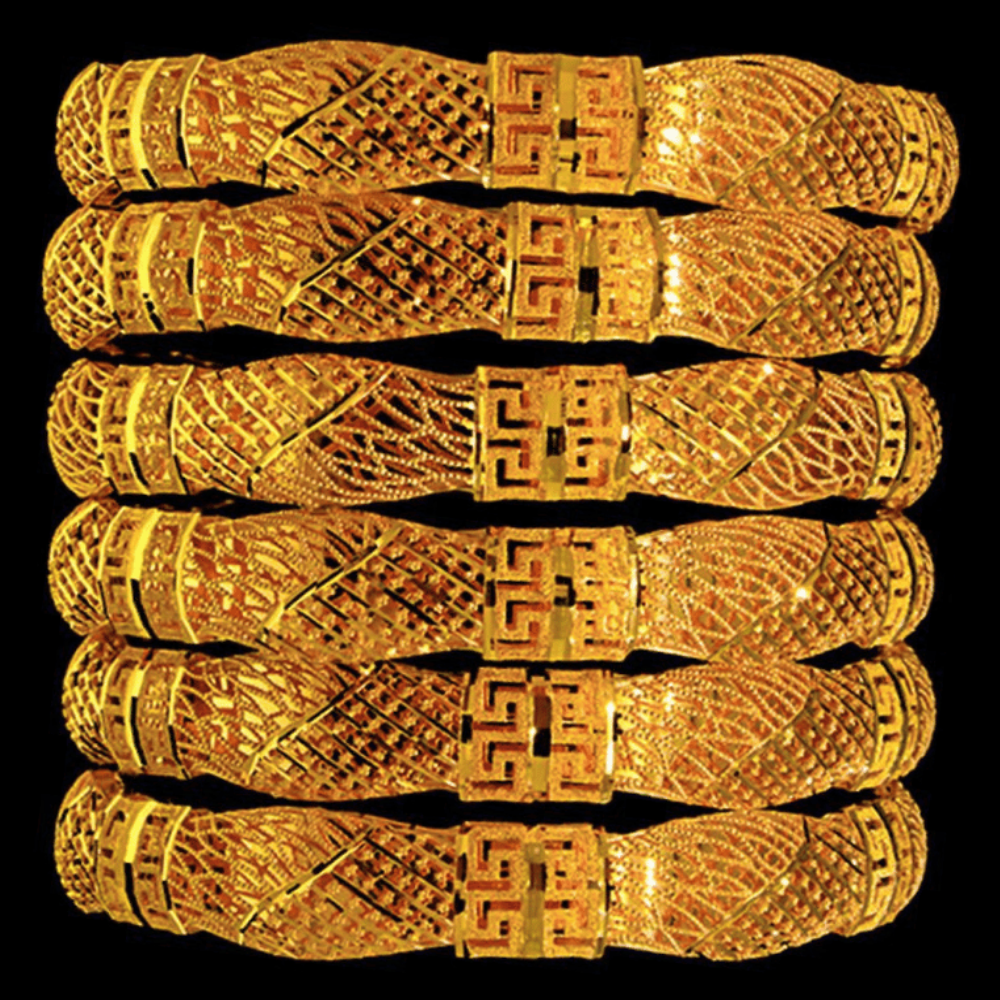 21K Gold Bangle Set (XL)